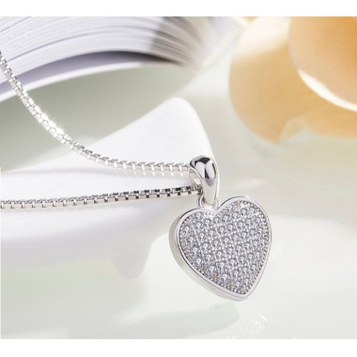 NEW 925 Sterling Silver Jewelry and Heart Necklace